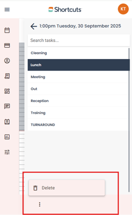 task delete